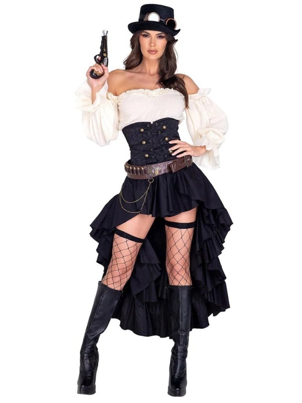 NEW Steampunk Seductress Costume Womens SZ Large Halloween Party MSRP $150